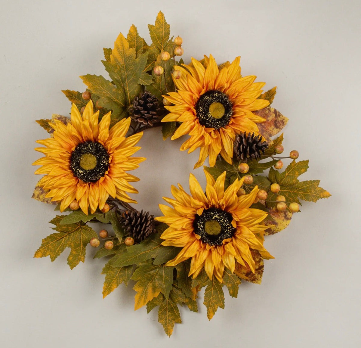 16” Autumn Sunflower Fields Candle Ring