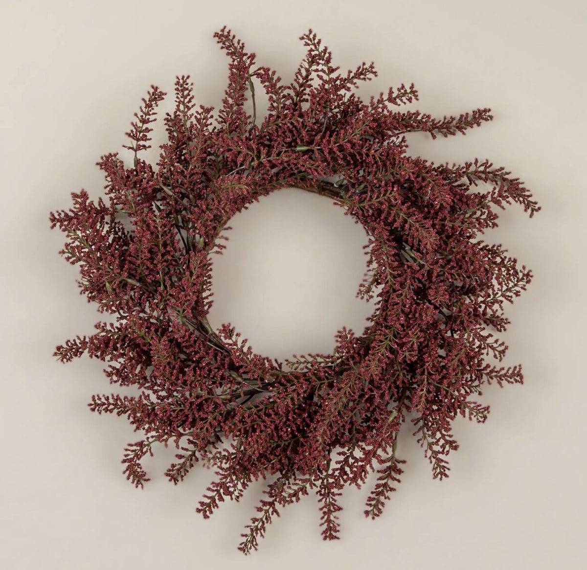 16” Burgundy Mini Berries Candle Ring
