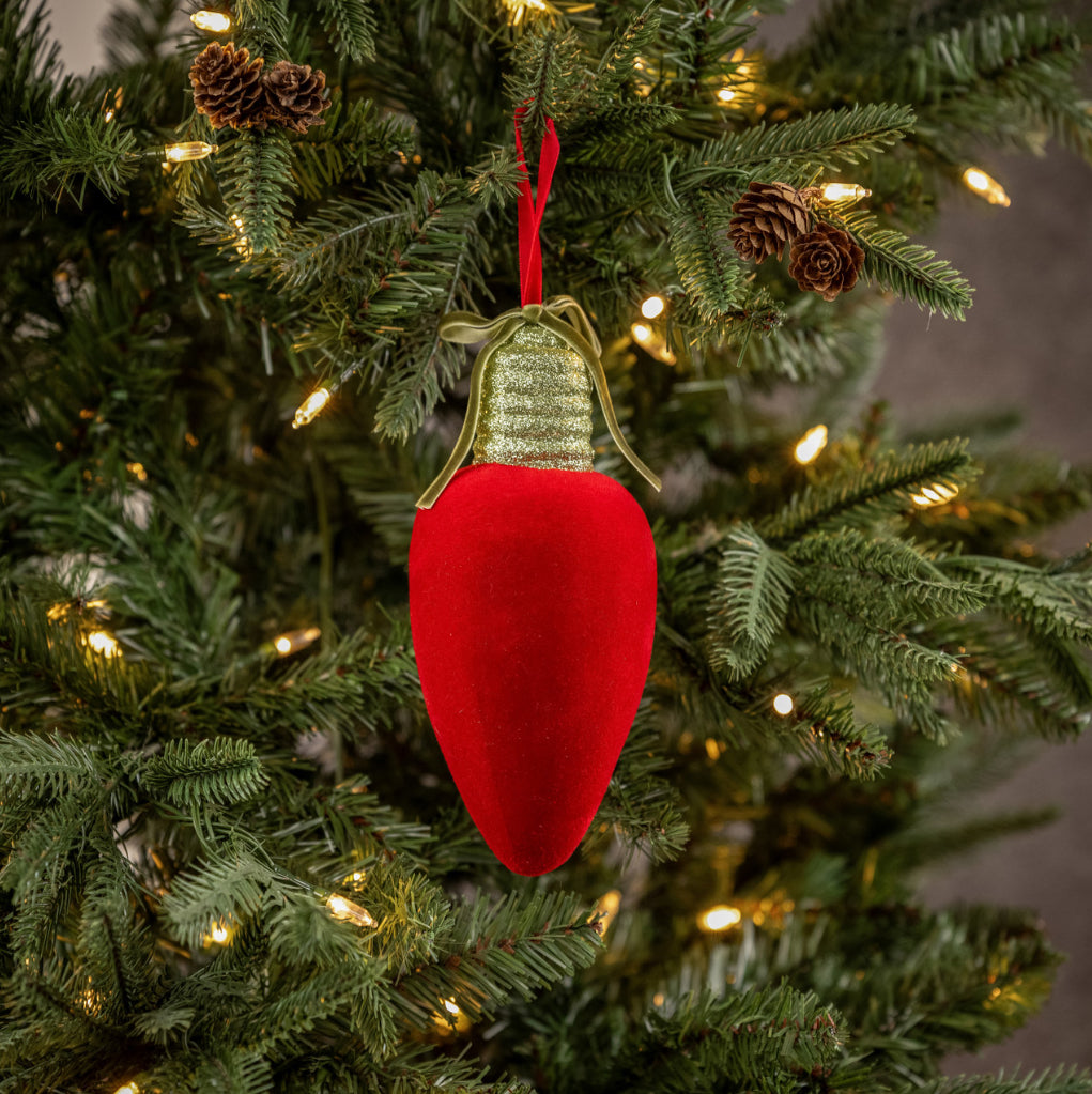 Red Lightbulb Ornament