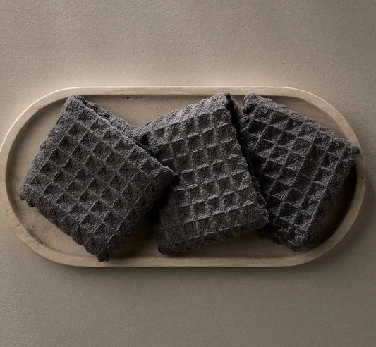 Geometry Charcoal Washcloth Set