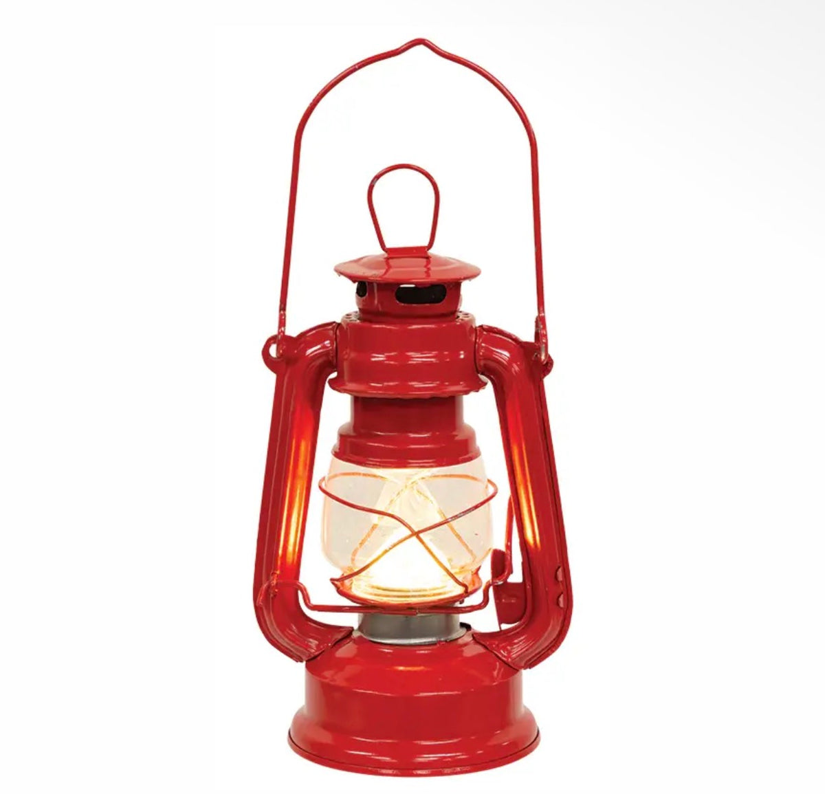 Vintage Red Metal Lantern