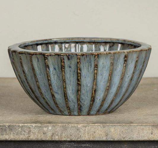 7.25” Scalloped Bowl Blue