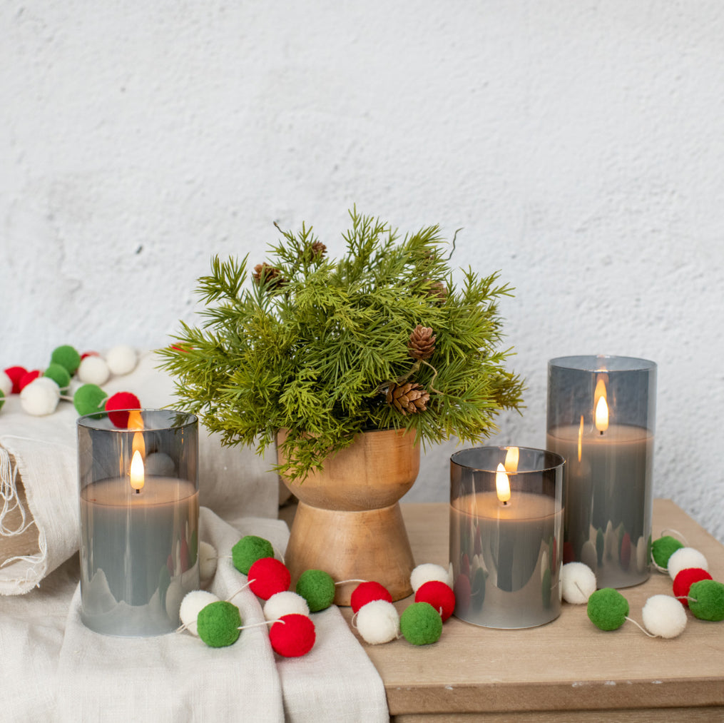 Pine With Pinecones Half Ball