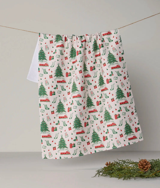 Geometry Holiday Jubilee Tea Towel