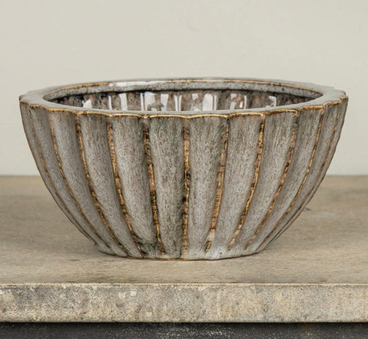 7.25” Scalloped Bowl Taupe