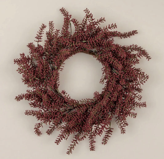 16” Burgundy Mini Berries Candle Ring