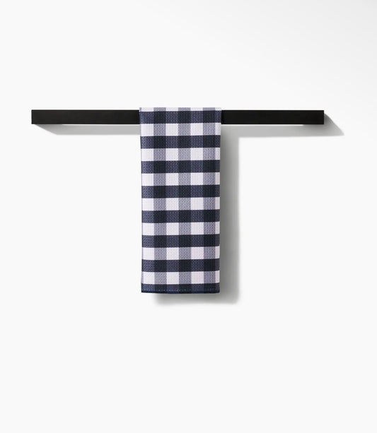 Geometry Midnight Flannel Tea Towel