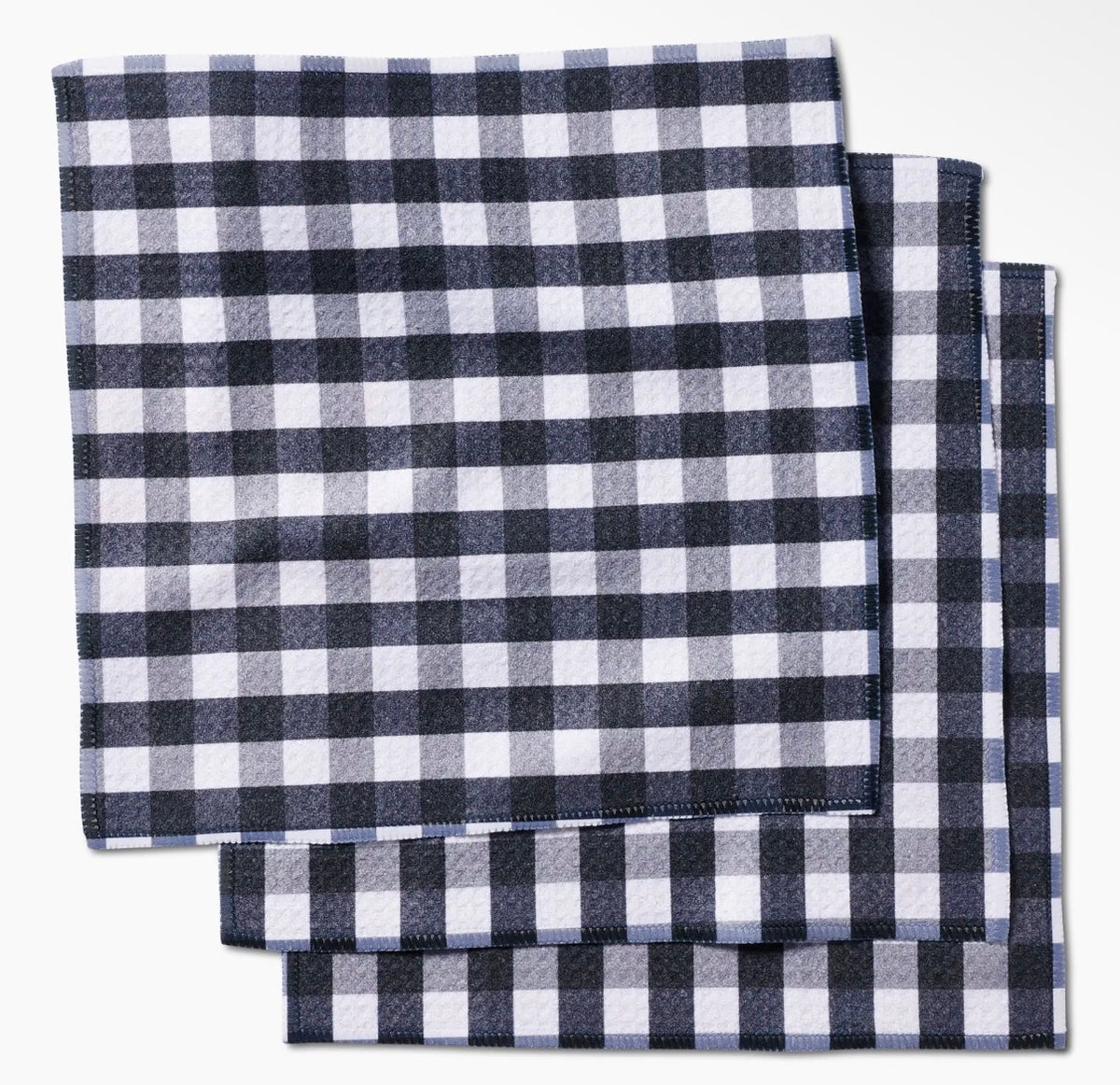 Geometry Midnight Flannel Dishcloth Set